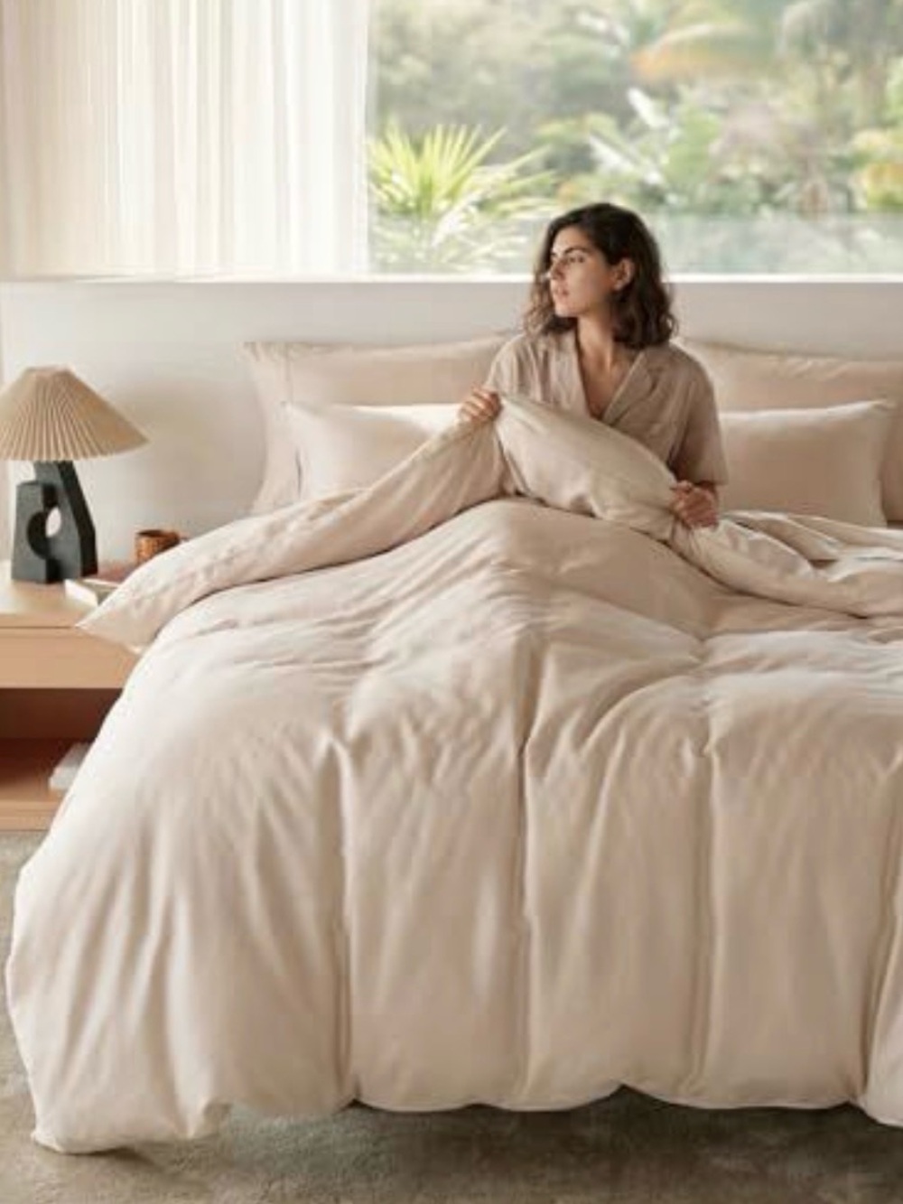 Bedsure 100% Organic Cotton Duvet Cover Queen
